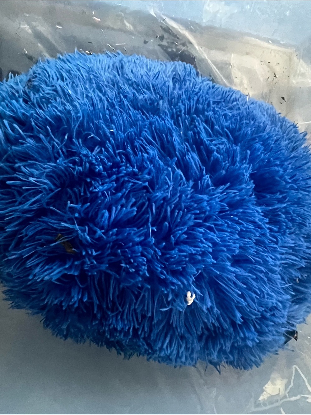 Mainstays Cobalt Blue Fluffy Shag Round Pillow